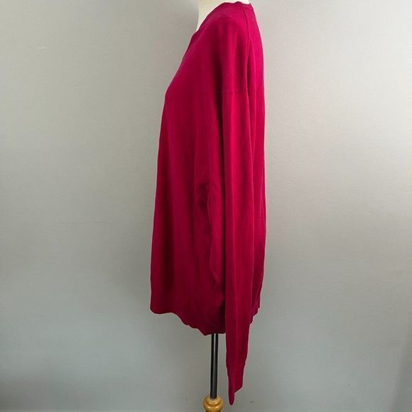 NWT CUTTER & BUCK Fuchsia Pink V Neck Sweater (2XT) - Picture 4 of 8
